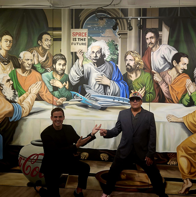 event with the participation of artist Leonardo Hidalgo