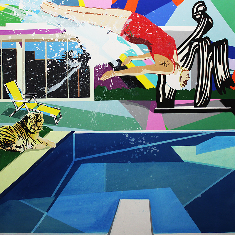 Dreams of Water<br>60" x 60". Original acrylic on canvas.