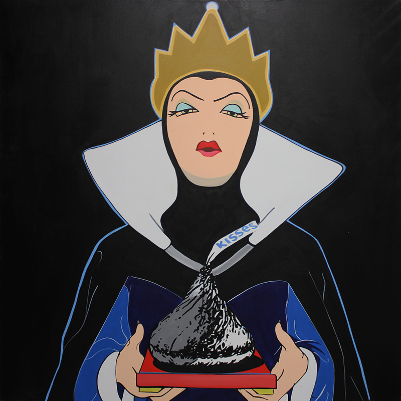 Got Your Kiss<br>60" x 60". Original acrylic on canvas.