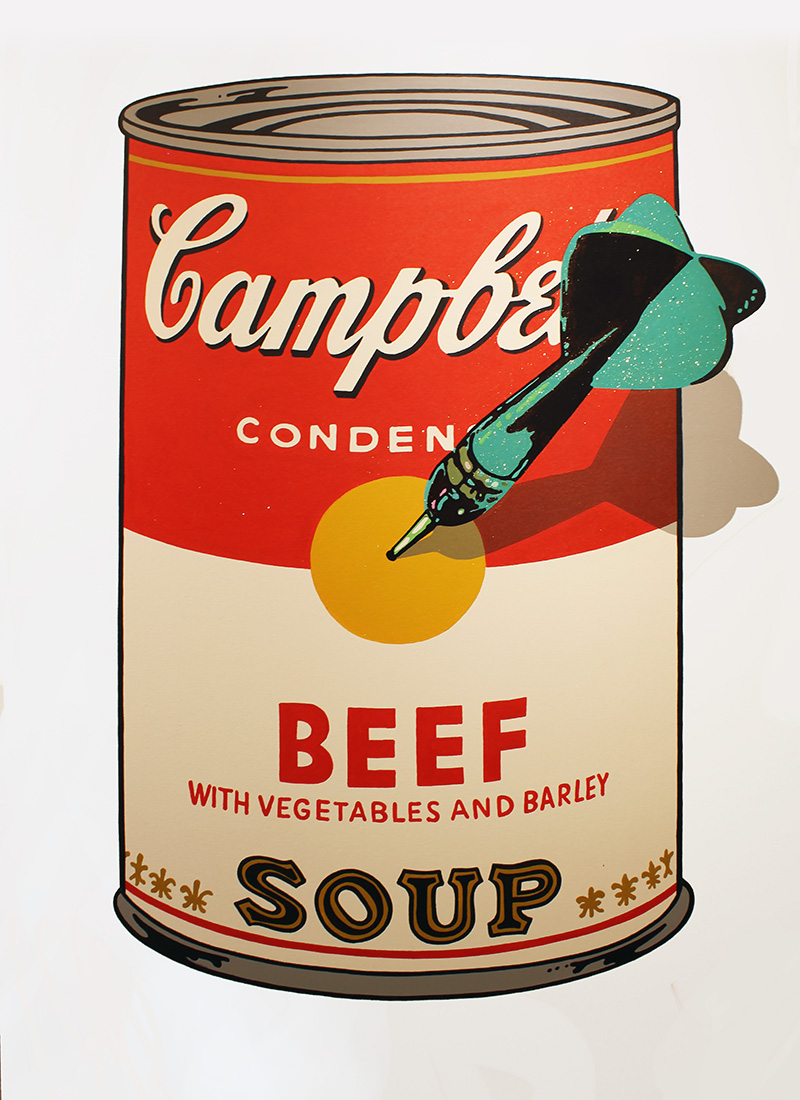 Soup Dart Green<br>39" x 53". Original acrylic on canvas.