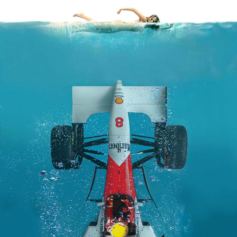 Formula Jaws 48" x 48" ACRYLIC ON CANVAS