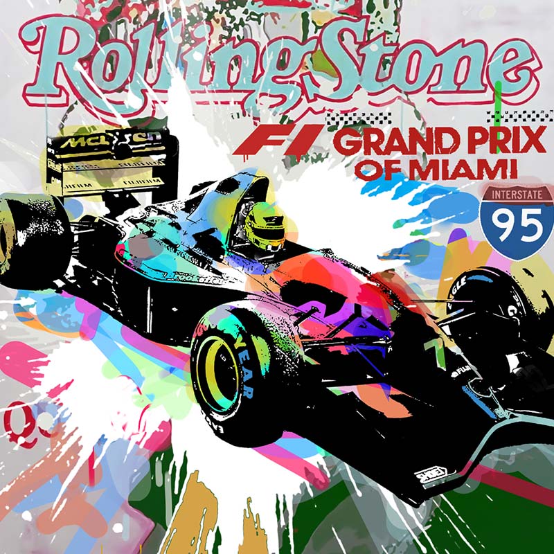 Racing And Rolling 48" x 48" ACRYLIC ON CANVAS