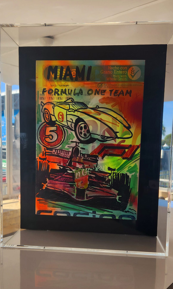 Cereal Box 3, ACRYLIC PAINTED ON CEREAL BOX