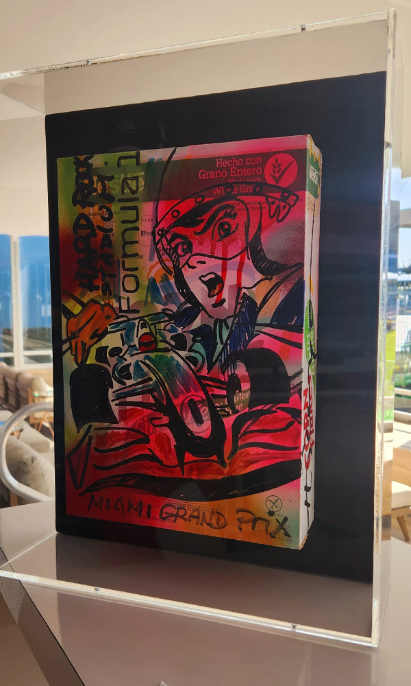 Cereal Box 5, ACRYLIC PAINTED ON CEREAL BOX